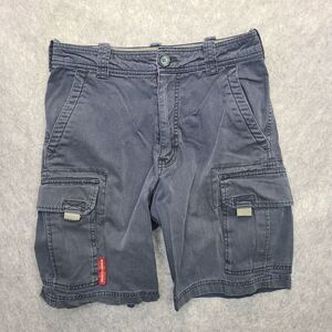 Vintage Abercrombie & Fitch‎ Cargo Shorts Mens M 28x9 Navy Blue Y2K Grunge